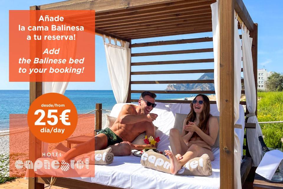 No te pierdas nuestras camas balinesas Hotel Cap Negret Altea, Alicante
